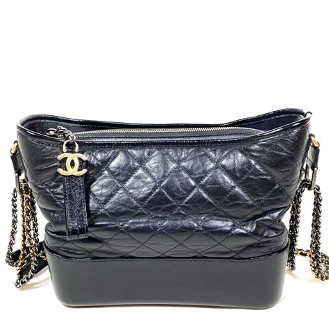 chanel gabrielle iridescent black|chanel gabrielle leather bag.